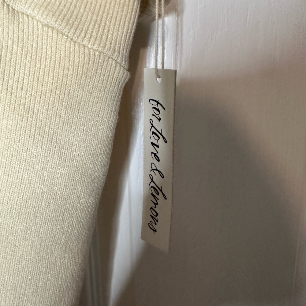 For Love And Lemons Cream Knit Dress XS NWT - Picture 5 of 9